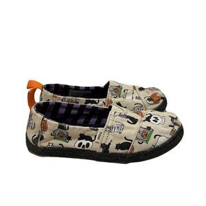 Toms Alpargata Glow In The Dark Halloween Black Cat Kids Size 12 Youth
